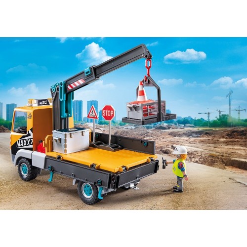 Playmobil Action Heroes Construction Truck With Crane 71750 4008789717504