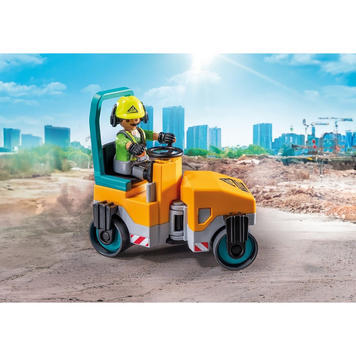 PLAYMOBIL – Chantier Routier – Action Heroes – Set De Construction – Dès 4 Ans – 71751