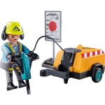 Playmobil Action Heroes Εργάτης Με Κομπρεσέρ 71752 4008789717528