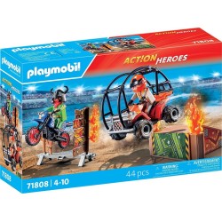 Playmobil Action Heroes Ακροβατικά Με Γουρούνα Και Μηχανή 71808 4008789718082