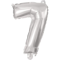 PROCOS 91201 Number 7 Foil Balloon Silver 091201 5201184912010