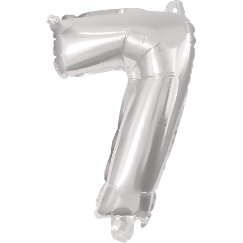 PROCOS 91201 Number 7 Foil Balloon Silver 091201 5201184912010
