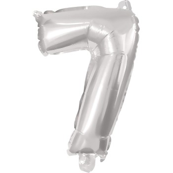 PROCOS Μπαλόνια Decorata Silver Foil 86 EK. Νούμερο 7 Μπαλόνι Ασημί 091201 5201184912010