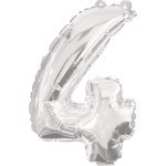 PROCOS Μπαλόνια Decorata Silver Foil 86 EK. Νούμερο 4 Μπαλόνι Ασημί 091198 5201184911983