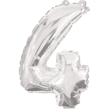 PROCOS Μπαλόνια Decorata Silver Foil 86 EK. Νούμερο 4 Μπαλόνι Ασημί 091198 5201184911983