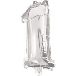 PROCOS 91195 Number 1 Foil Balloon Silver Foil 86 Cm 091195 5201184911952