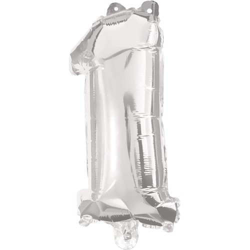 PROCOS 91195 Number 1 Foil Balloon Silver Foil 86 Cm 091195 5201184911952