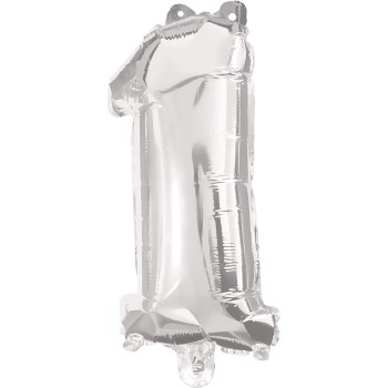 PROCOS 91195 Number 1 Foil Balloon Silver Foil 86 Cm 091195 5201184911952