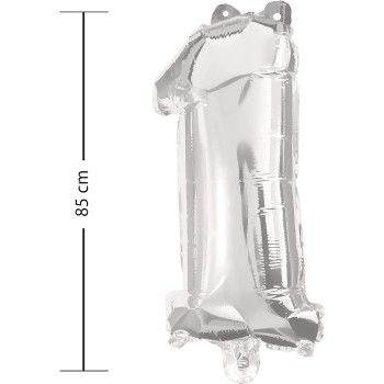 PROCOS Μπαλόνια Decorata Silver Foil 86 EK. Νούμερο 1 Μπαλόνι 091195 5201184911952