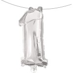 PROCOS Μπαλόνια Decorata Silver Foil 86 EK. Νούμερο 1 Μπαλόνι 091195 5201184911952