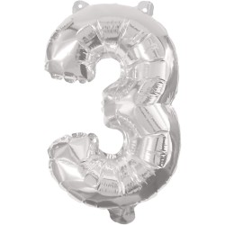 PROCOS Μπαλόνια Decorata Silver Foil 86 EK.  Νούμερο 4 Μπαλόνι 091197 5201184911976