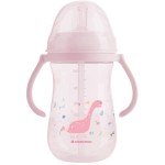 KikkaBoo Cup With Silicone Straw - Dino World, Pink, 300 Ml 31302030076 3800171212526