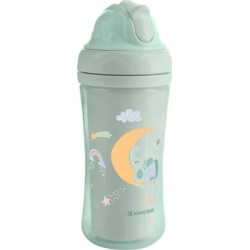 KikkaBoo Cup With Silicone Straw - Moony Me, Mint, 220 Ml 31302030080 3800171212557
