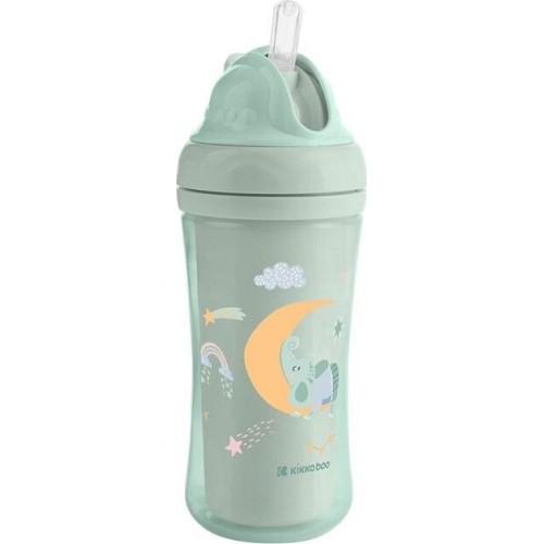 KikkaBoo Κύπελλο Με Καλαμάκι Σιλικόνης  - Moony Me, Μέντα 220 Ml 31302030080 3800171212557