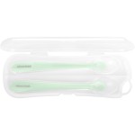KikkaBoo Silicone Baby Spoon set -2 Pieces, Mint Color 31302040064 3800171204750