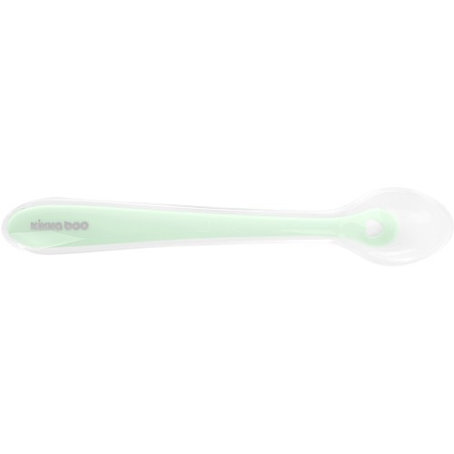 KikkaBoo Silicone Baby Spoon set -2 Pieces, Mint Color 31302040064 3800171204750