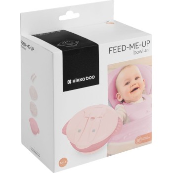 KikkaBoo Μπωλ Φαγητού Με Βεντούζα 4 Σε 1– Feed-Me-Up Ροζ 500Ml 31302040155 3800171212809