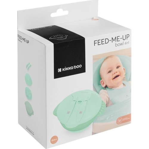 KikkaBoo Μπωλ Φαγητού Με Βεντούζα 4 Σε 1– Feed-Me-Up Μέντα 500Ml 31302040156 3800171212816