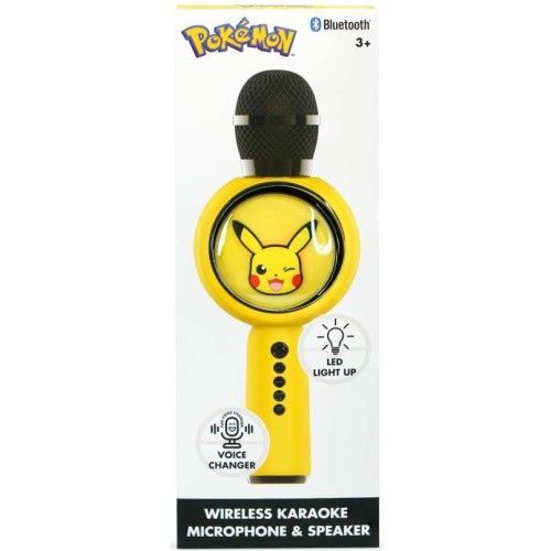 otl technologies Pk1206 Pokemon Pikachu Popsing Led Light Up Wireless Karaoke Microphone  5055371628914