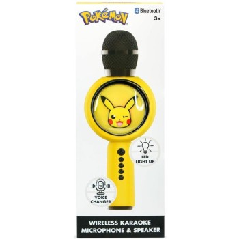 otl technologies Pk1206 Pokemon Pikachu Popsing Led Light Up Wireless Karaoke Microphone  5055371628914