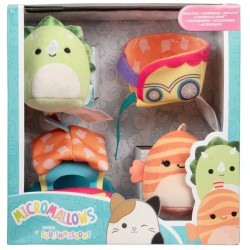 Jazwares Micromallows - Play Set 4Pcs Plush 6Cm Squishmallows & Accessories - Ticket To Ride (Sqmm0015, JWSM0013 191726748052