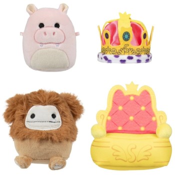 Jazwares Micromallows - Play Set 4Pcs Plush 6Cm Squishmallows & Accessories - Royal Parade JWSM0013 191726748045