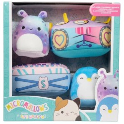 Jazwares Micromallows - Play Set 4Pcs Plush 6Cm Squishmallows & Accessories - That's My Jam (Sqmm0016, JWSM0013 191726748069