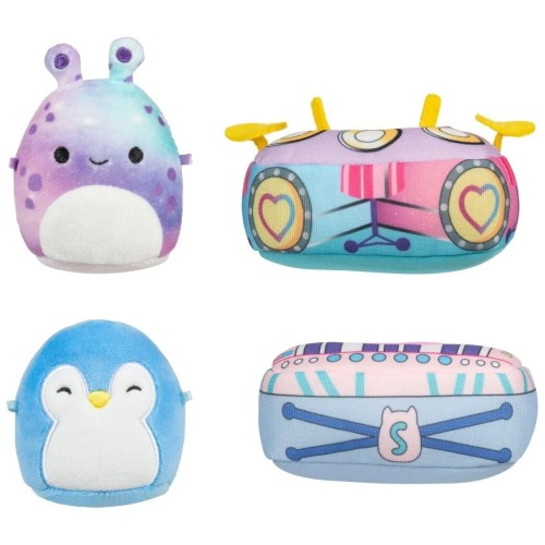 Jazwares Micromallows - Play Set 4Pcs Plush 6Cm Squishmallows & Accessories - That's My Jam (Sqmm0016, JWSM0013 191726748069
