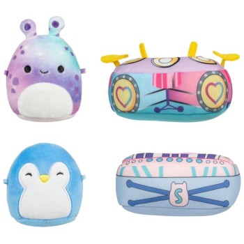 Jazwares Micromallows - Play Set 4Pcs Plush 6Cm Squishmallows & Accessories - That's My Jam (Sqmm0016, JWSM0013 191726748069