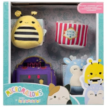 Jazwares Micromallows - Σετ Παιχνιδιού 4Τμχ Λούτρινα 6Εκ Squishmallows & Αξεσουάρ - Game On (Sqmm0017,  JWSM0013 191726748076