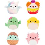 Jazwares Micromallows - Σετ 6Τμχ Λούτρινα 6Εκ Squishmallows Archie Axolotl, Bimbi Clown, Lucy-May Llamapegacorn, Maritza Cactus,
