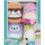 Jazwares Micromallows - Set Of 4 6Cm Squishmallows Carmelita S'mores, Jeanne Octopus, Luciano Lion, Wendy Frog (SQMM0005) JWSM00