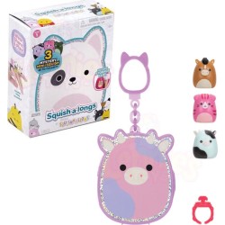Jazwares Squish-A-Longs - Blind Μπρελόκ-Θήκη 8 Θέσεων Με 3 Φιγούρες - Τυχαία Επιλογή JWSL0077 191726828631