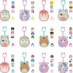 Jazwares Squish-A-Longs - Blind Μπρελόκ-Θήκη 8 Θέσεων Με 3 Φιγούρες - Τυχαία Επιλογή JWSL0077 191726828631