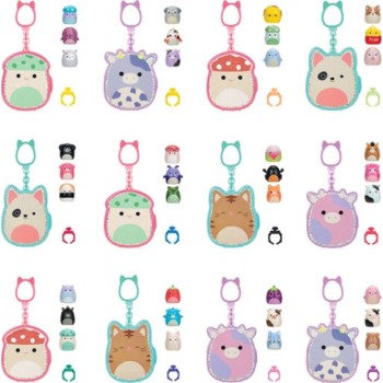 Jazwares Squish-A-Longs - Blind 8-Position Key Holder With 3 Figures (12 Designs) JWSL0077 191726828631