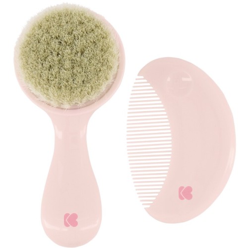 KikkaBoo Natural Hair Comb and Brush set - Savanna, Pink 31303040087 3800171204903