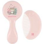 KikkaBoo Natural Hair Comb and Brush set - Savanna, Pink 31303040087 3800171204903