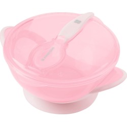KikkaBoo Bowl With Spoon - Feedy, Pink 31302040152 3800171212601