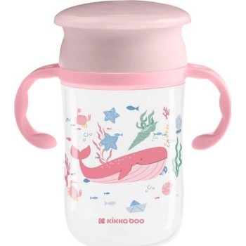 KikkaBoo Κύπελλο Ποτήρι  - Deep Sea, 360°, 300 Ml, Ροζ 31302030068 3800171211239