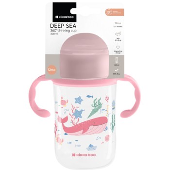 KikkaBoo Κύπελλο Ποτήρι  - Deep Sea, 360°, 300 Ml, Ροζ 31302030068 3800171211239