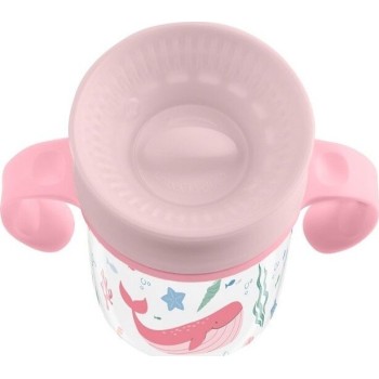 KikkaBoo Non-spill cup - Deep Sea, 360°, 300 ml, Pink 31302030068 3800171211239