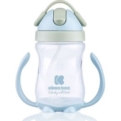 KikkaBoo Spill-Proof Cup With Straw - 300 Ml, Blue 31302030046 3800171211857
