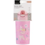 KikkaBoo cup With Straw and Strap - Music Fest, Pink, 450 ml 31302030081 3800171212564