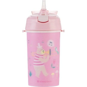 KikkaBoo cup With Straw and Strap - Music Fest, Pink, 450 ml 31302030081 3800171212564