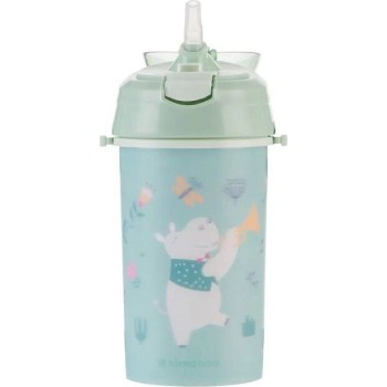 KikkaBoo Κύπελλο Με Καλαμάκι Σιλικόνης Και Λουράκι - Music Fest, Μέντα 450 Ml 31302030082 3800171212571