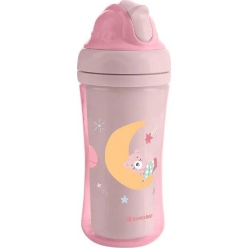 KikkaBoo cup With Silicone Straw - Moony me, Pink, 220 ml 31302030079 3800171212540