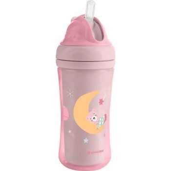 KikkaBoo cup With Silicone Straw - Moony me, Pink, 220 ml 31302030079 3800171212540
