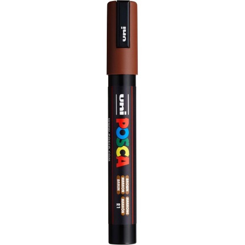 Uni-ball Mitsubishi Pencil Posca Medium Bullet Tip Marker - Brown PC-5M-ΚΑΦΕ 4902778916155