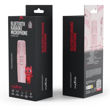 Maxlife Forever  Bluetooth Microphone With Speaker Mxbm-500 Pink Rabbit Wireless Speaker With Microphone 3W Compatible With Ipho