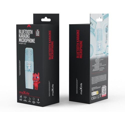 Maxlife Forever Bluetooth Ασύρματο Μικρόφωνο Karaoke Mxbm-500 Blue Cat Ηχείο Με Μικρόφωνο 3W Συμβατό Με Iphone, Android MXBM-500
